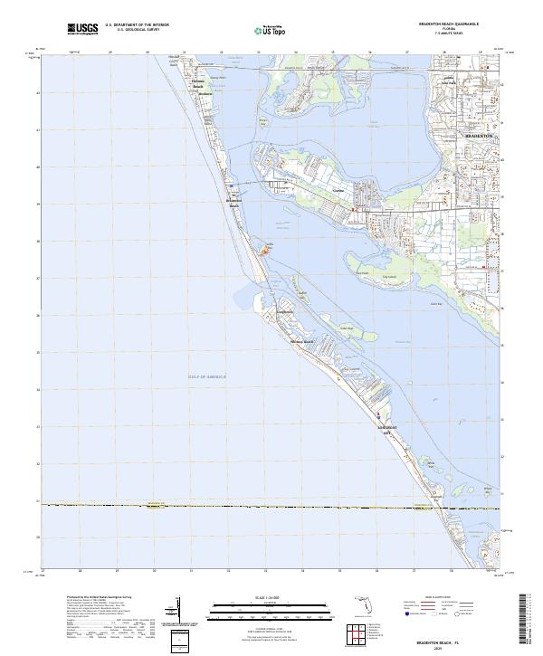 USGS Topographic Map – Bradenton Beach