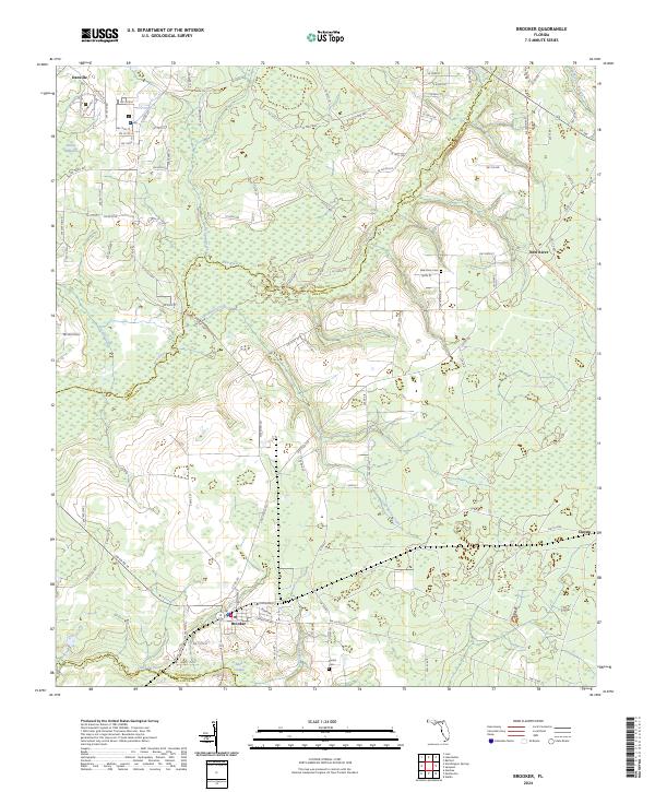 USGS Topographic Map – Brooker