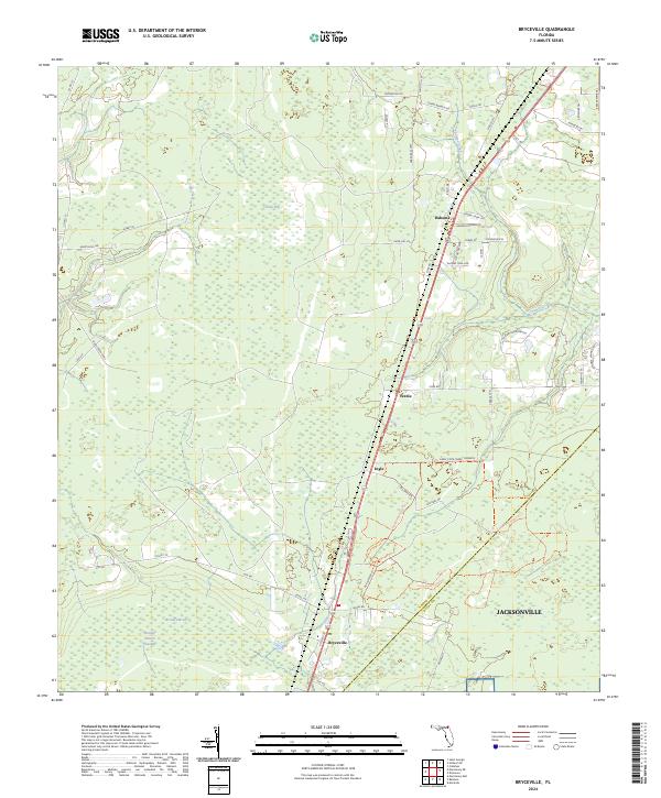 USGS Topographic Map – Bryceville