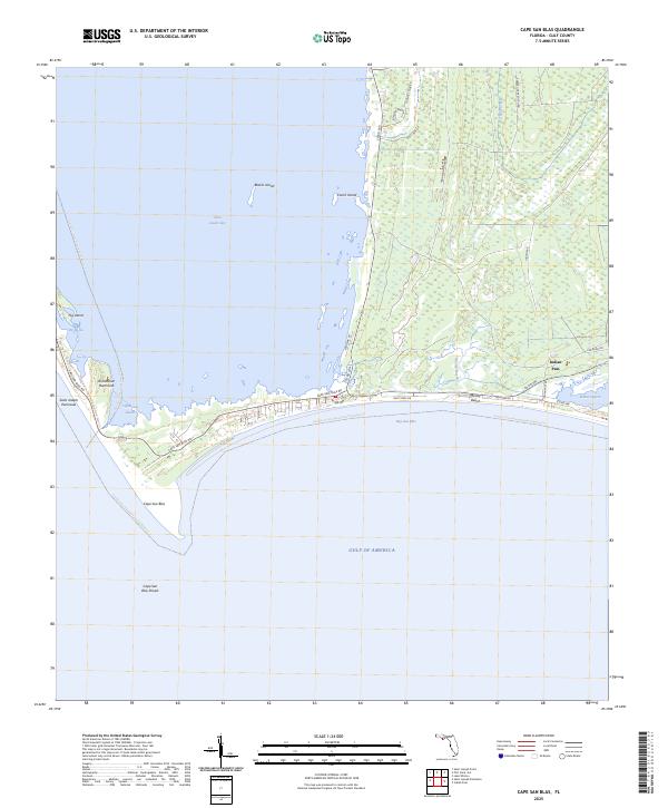 USGS Topographic Map – Cape San Blas