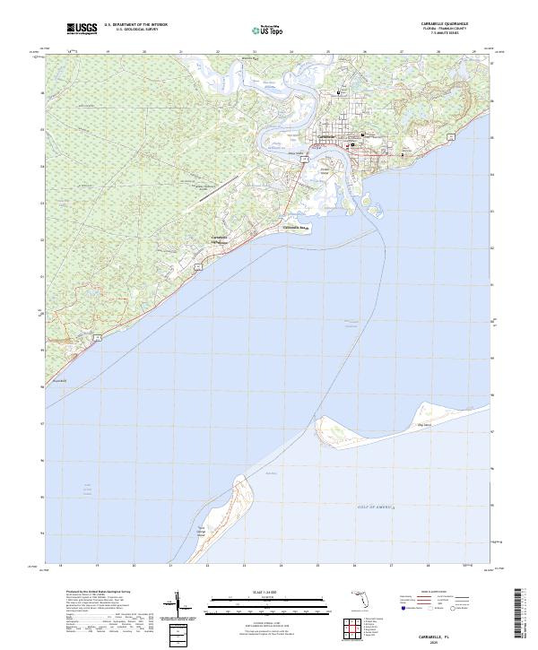 USGS Topographic Map – Carrabelle