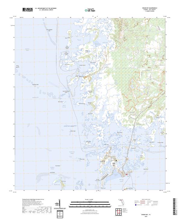 USGS Topographic Map – Cedar Key