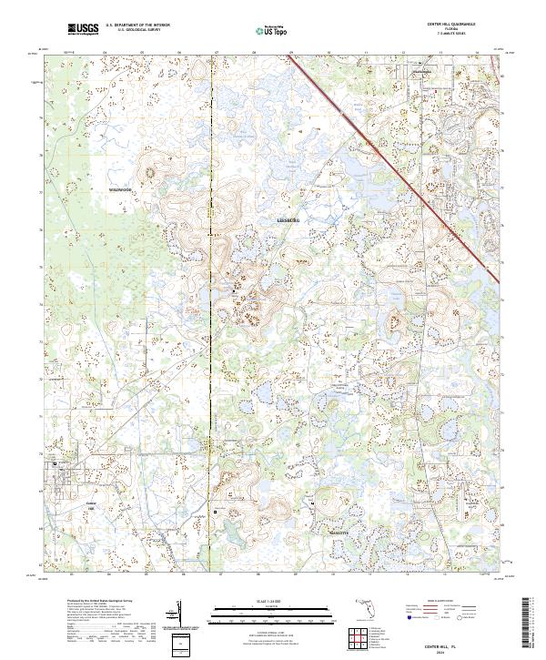 USGS Topographic Map – Center Hill