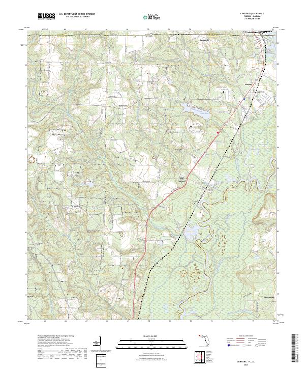 USGS Topographic Map – Century