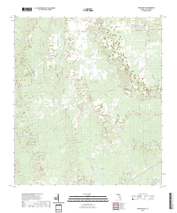 2024 Map of Chiefland SW, 2024 Print