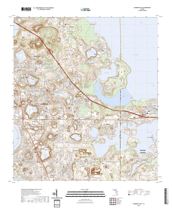 USGS Topographic Map – Clermont East