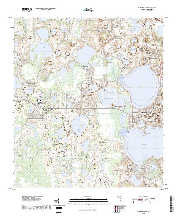 USGS Topographic Map – Clermont West
