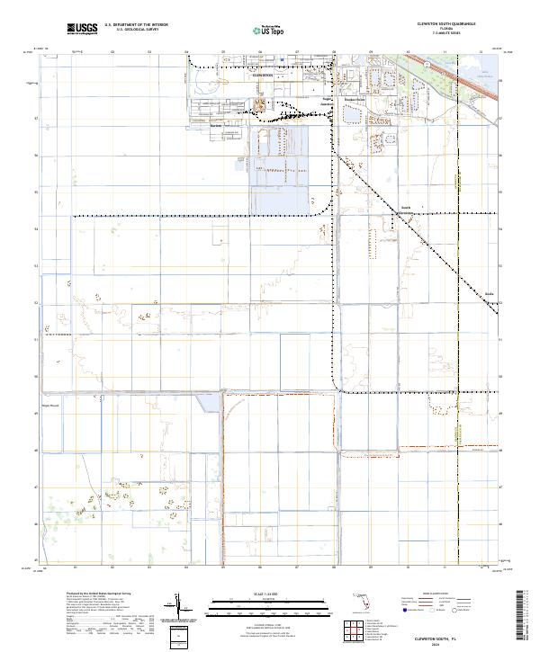 USGS Topographic Map – Clewiston South