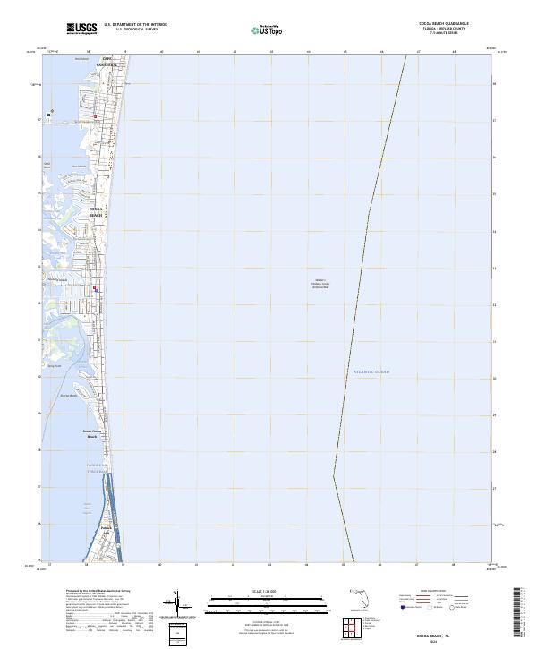 USGS Topographic Map – Cocoa Beach