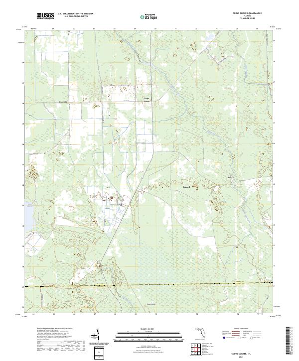 USGS Topographic Map – Codys Corner