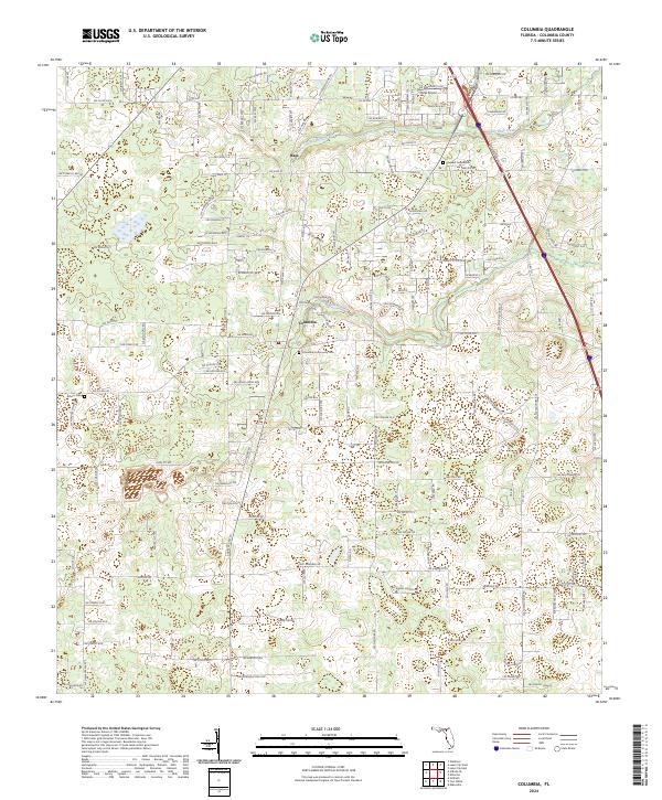 USGS Topographic Map – Columbia