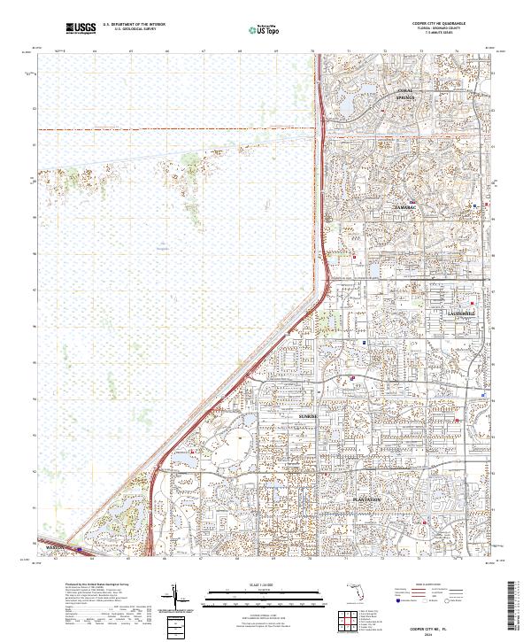 USGS Topographic Map – Cooper City NE