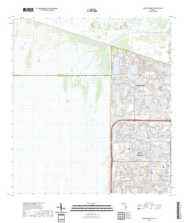 USGS Topographic Map – Coral Springs NE