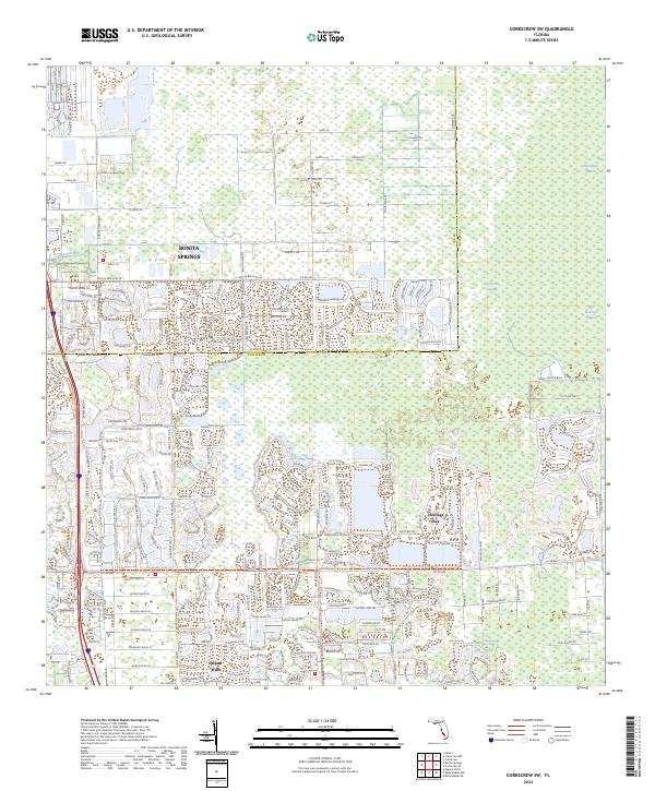 USGS Topographic Map – Corkscrew SW