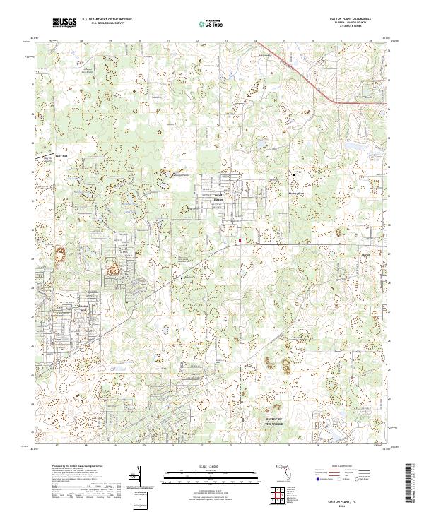 USGS Topographic Map – Cotton Plant