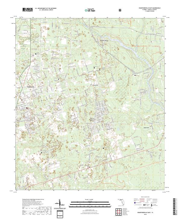 USGS Topographic Map – Crawfordville East