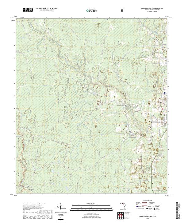 USGS Topographic Map – Crawfordville West