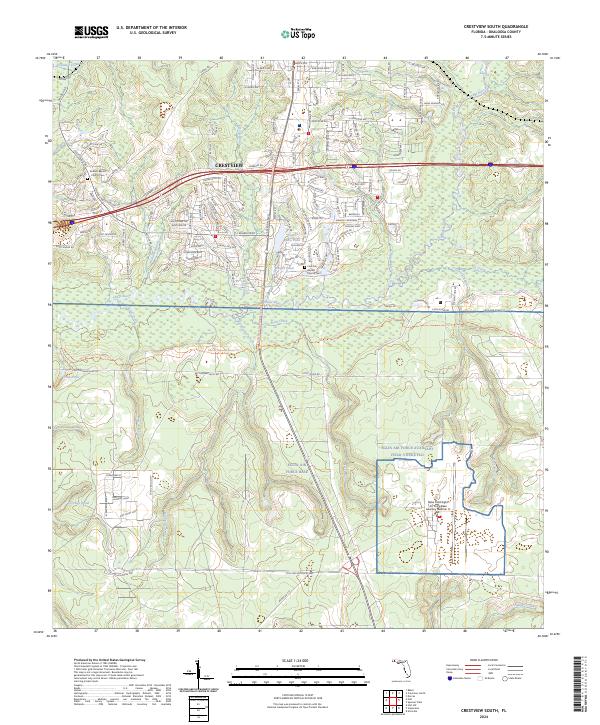 USGS Topographic Map – Crestview South