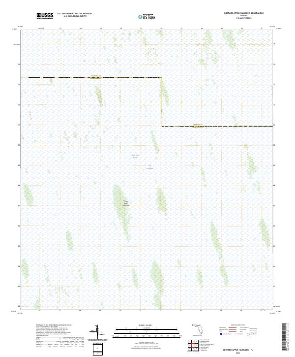 USGS Topographic Map – Custard Apple Hammock