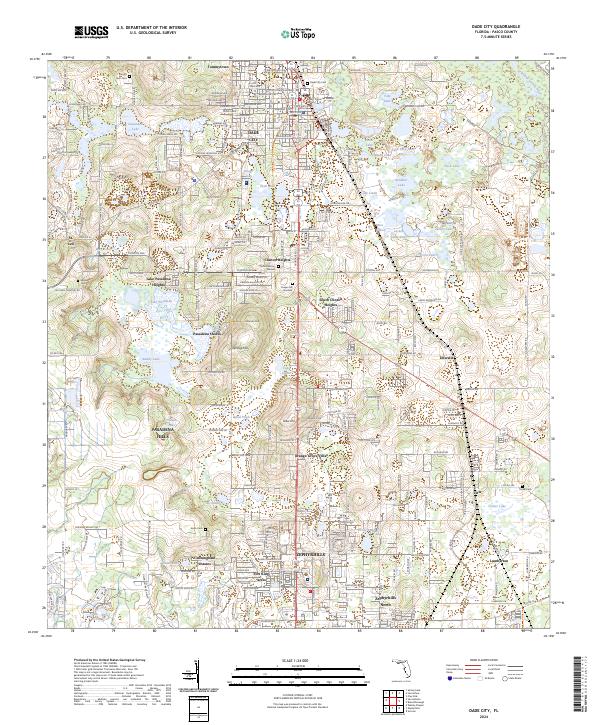 USGS Topographic Map – Dade City