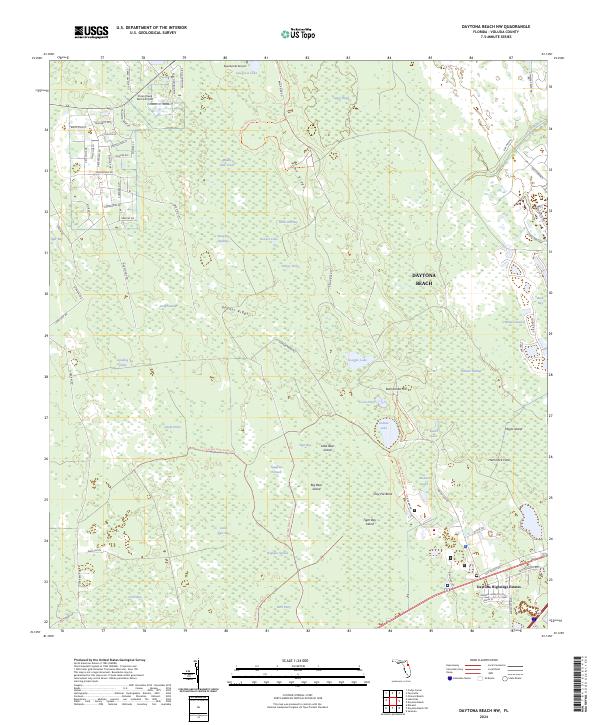 USGS Topographic Map – Daytona Beach NW