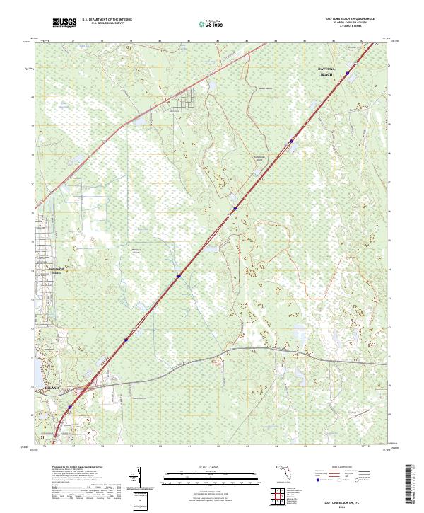 USGS Topographic Map – Daytona Beach SW