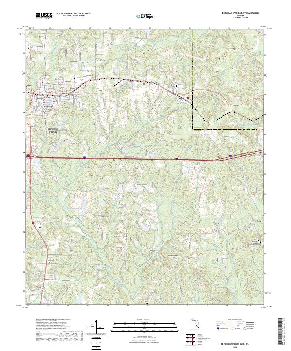 USGS Topographic Map – De Funiak Springs East
