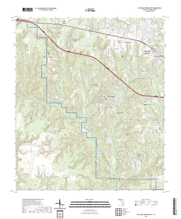 USGS Topographic Map – De Funiak Springs West