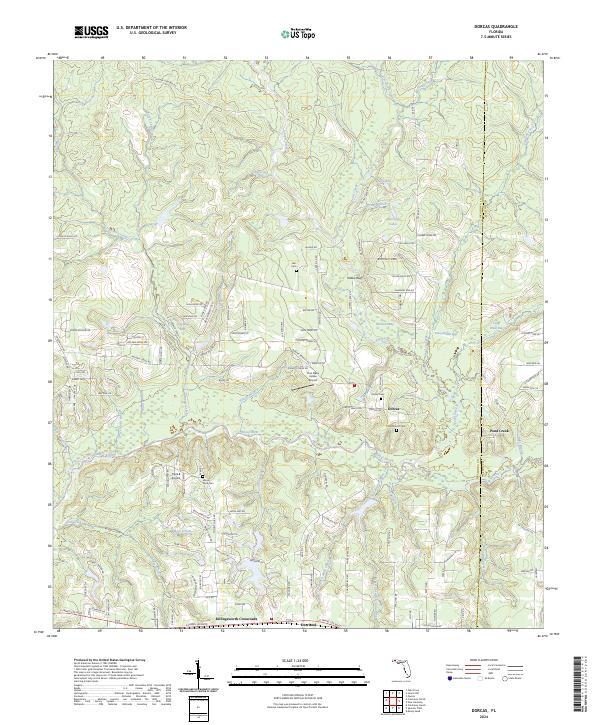 USGS Topographic Map – Dorcas