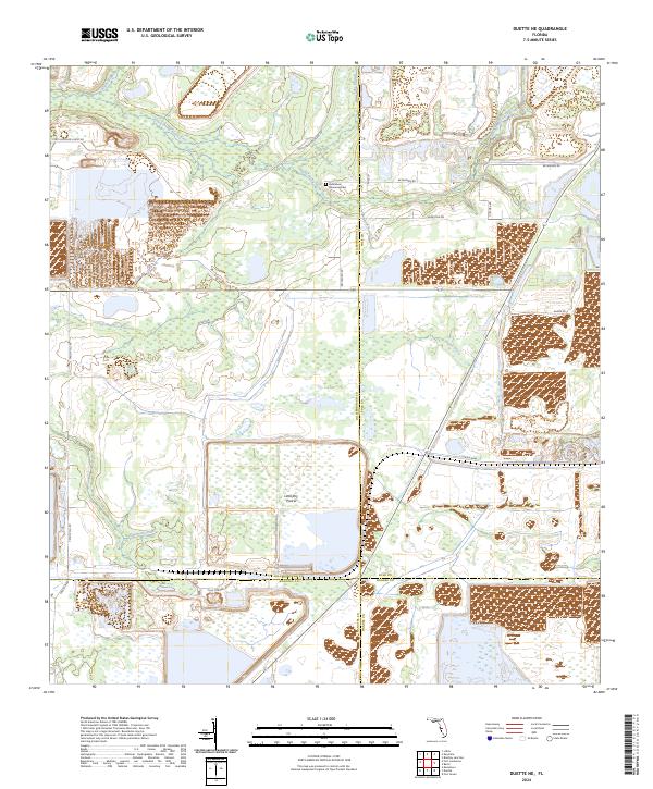 USGS Topographic Map – Duette NE