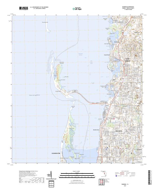 USGS Topographic Map – Dunedin