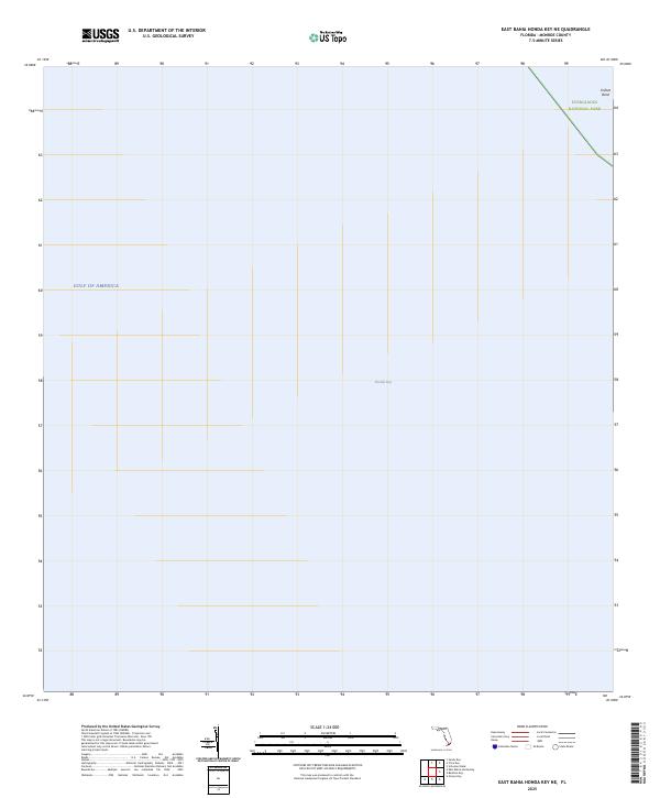 USGS Topographic Map – East Bahia Honda Key NE