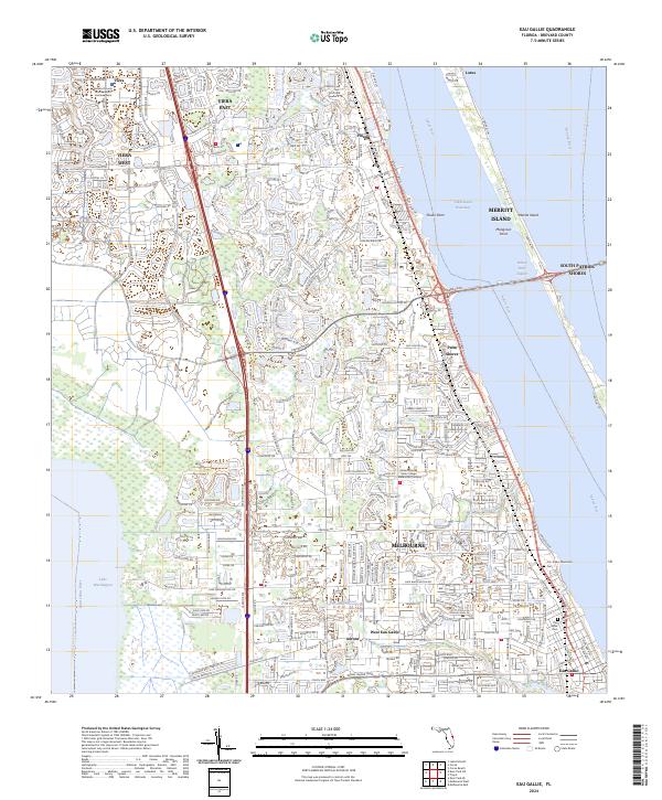USGS Topographic Map – Eau Gallie