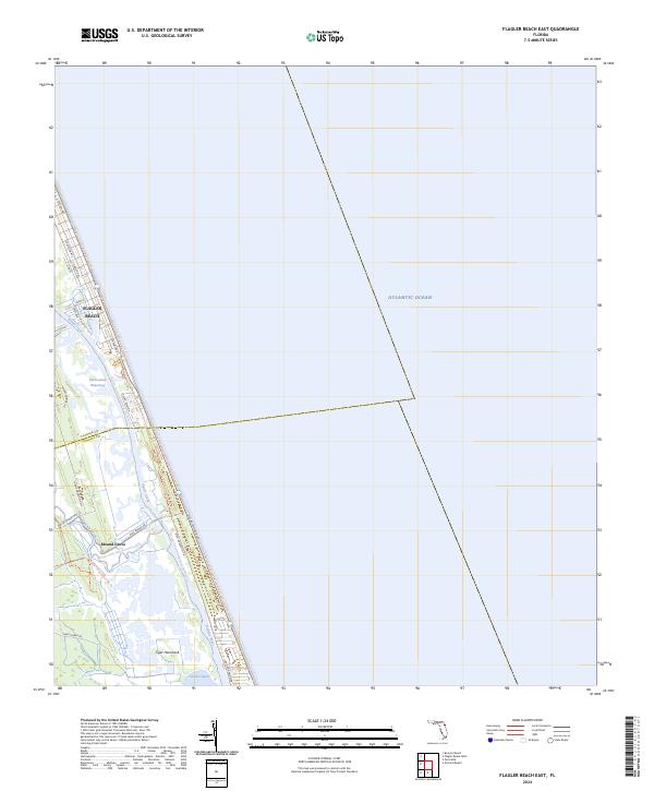 USGS Topographic Map – Flagler Beach East