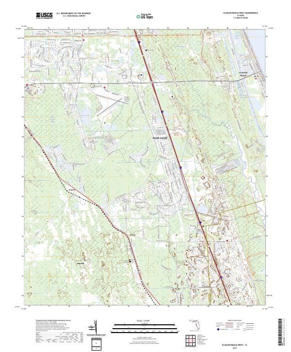 USGS Topographic Map – Flagler Beach West