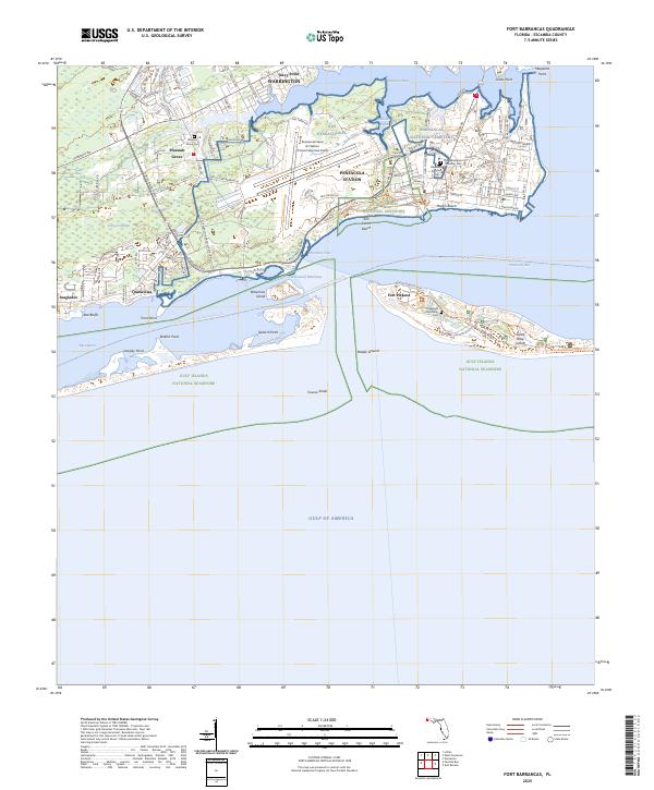 USGS Topographic Map – Fort Barrancas