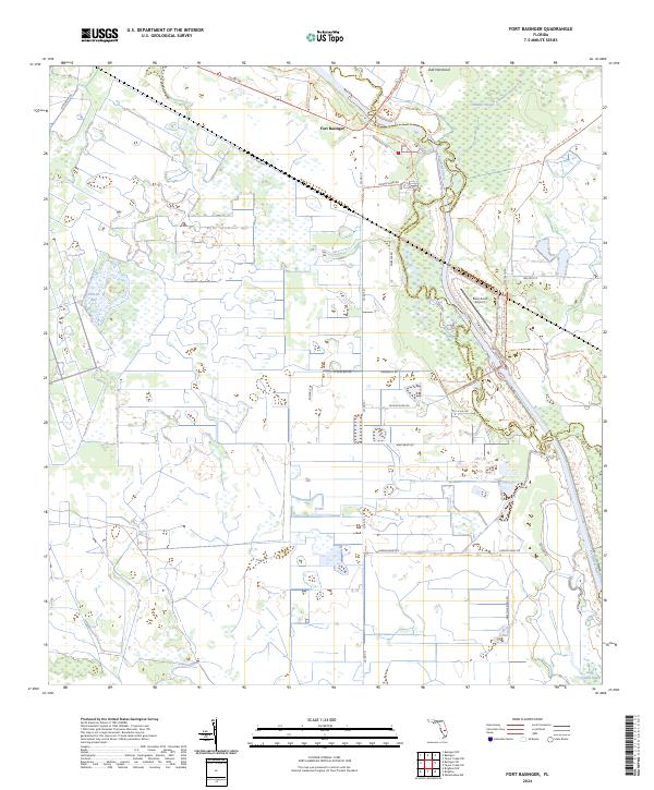USGS Topographic Map – Fort Basinger