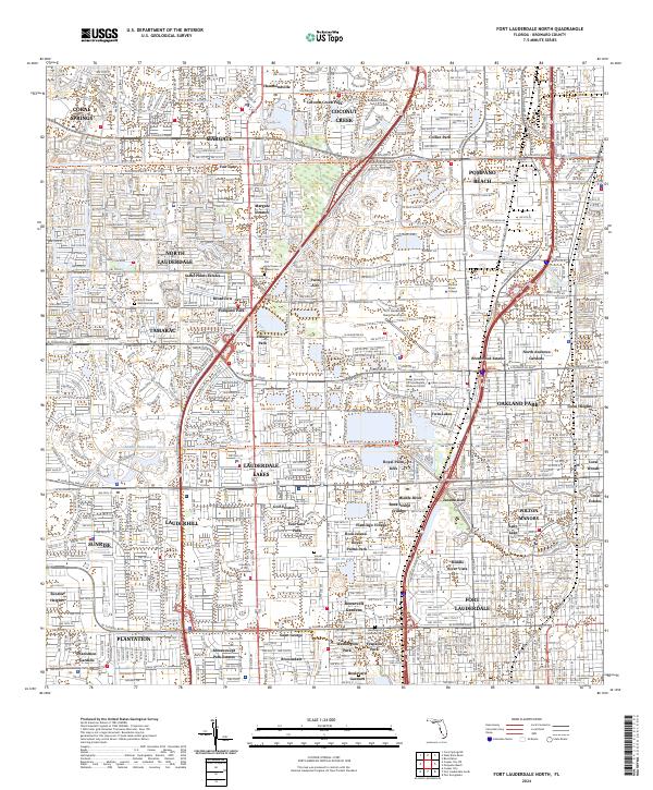 USGS Topographic Map – Fort Lauderdale North