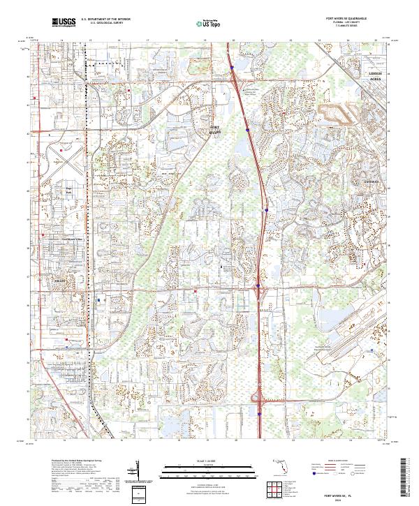 USGS Topographic Map – Fort Myers SE