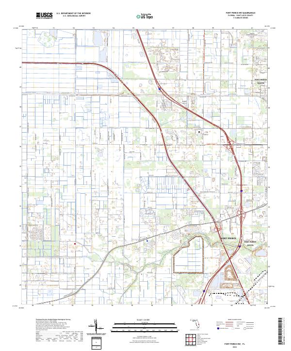 USGS Topographic Map – Fort Pierce NW