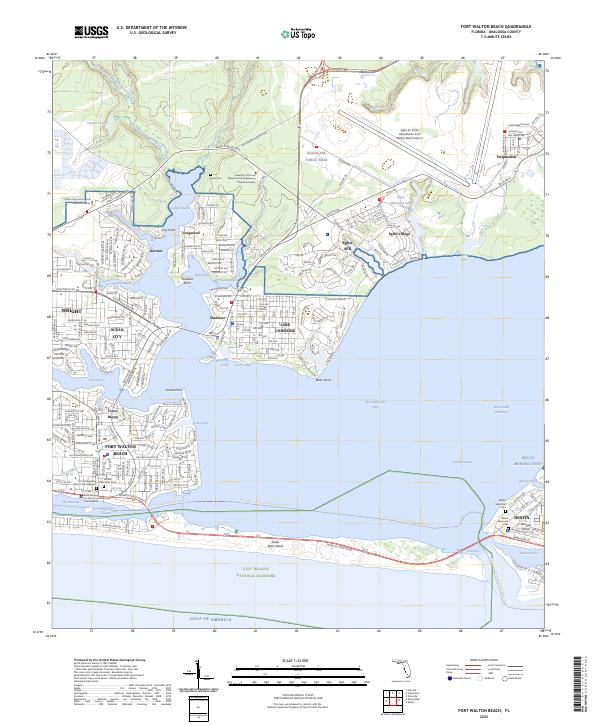 USGS Topographic Map – Fort Walton Beach