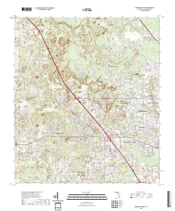 USGS Topographic Map – Gainesville West