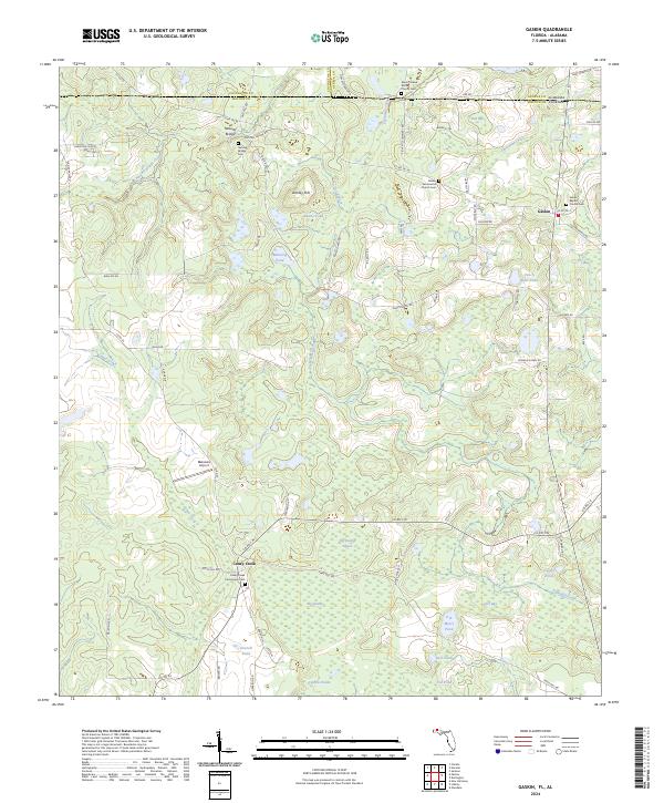 USGS Topographic Map – Gaskin