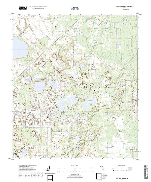 USGS Topographic Map – Gold Head Branch