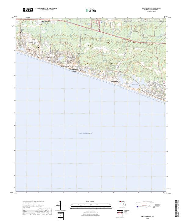 USGS Topographic Map – Grayton Beach