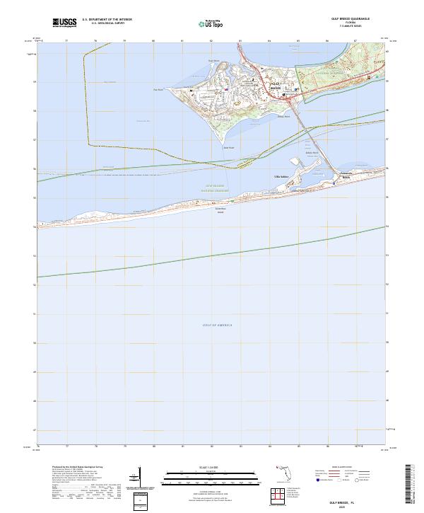 USGS Topographic Map – Gulf Breeze
