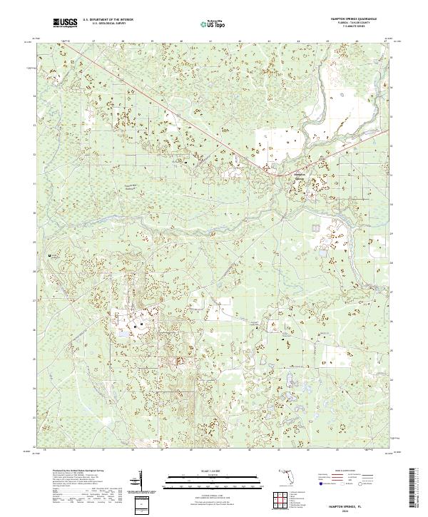 USGS Topographic Map – Hampton Springs