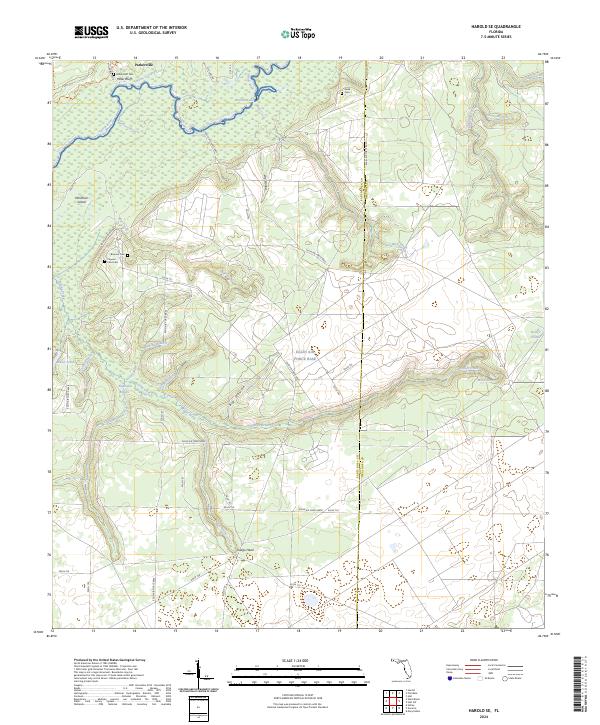 USGS Topographic Map – Harold SE