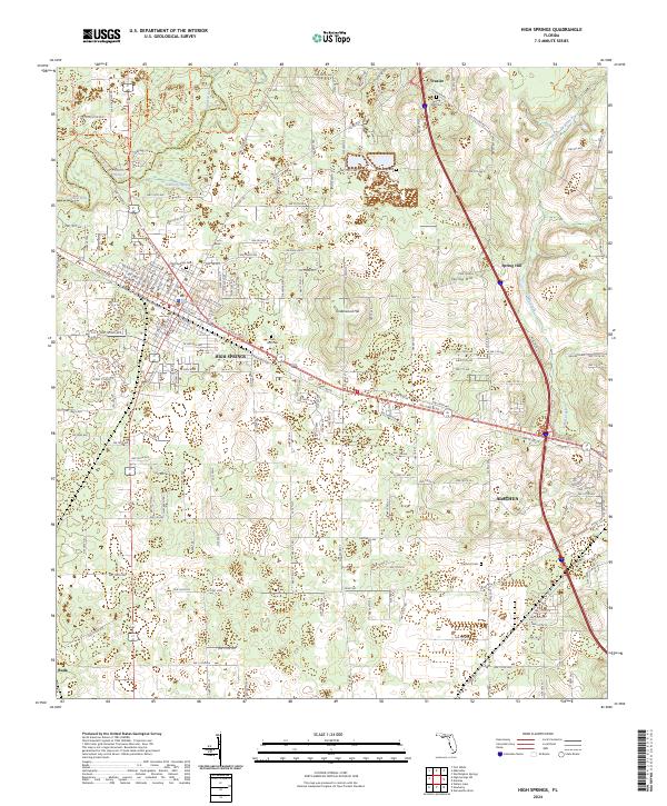 USGS Topographic Map – High Springs