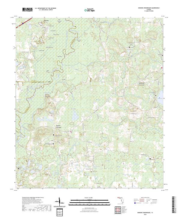 USGS Topographic Map – Hinsons Crossroads